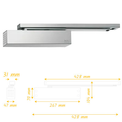 Chiudiporta Dorma TS91 con slitta