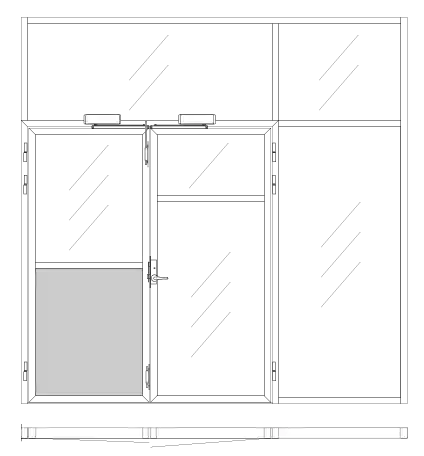 Flush panel of a door