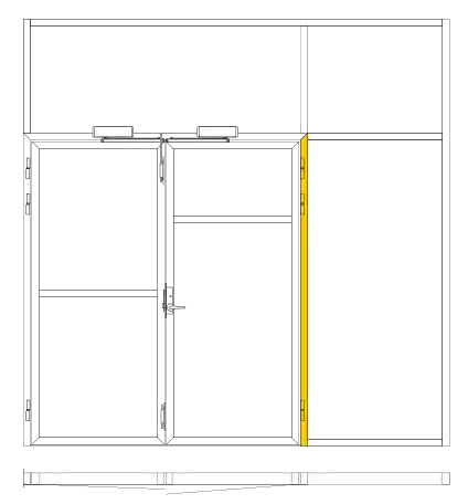 Hinge jamb of a door