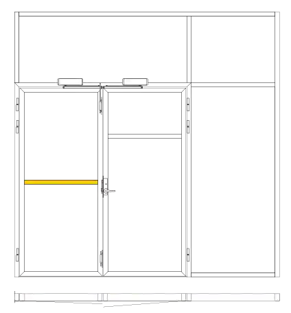 Middle rail of a door