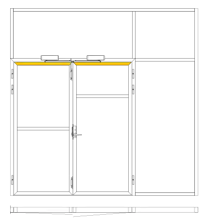 Top rail of a door
